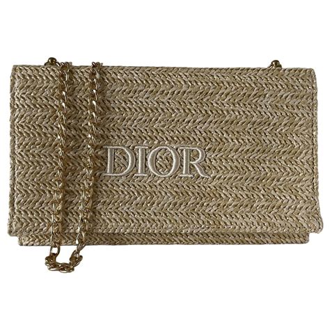 pochette dior raphia|christian Dior raffia cannage bag.